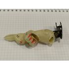 Елочная игрушка заяц с барабаном толстое тяжелое стекло