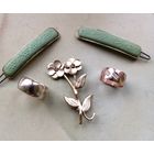 Брошь ( латунь), 2 колечка, 2 заколки из СССР