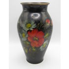 "Цветы". Авторская ручная роспись. Металл. Палех. Мстера. Холуй. Оригинал. Ретро СССР. м