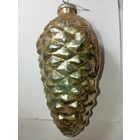 Игрушка на ёлку , Большая Шишка , толстое стекло , винтаж , СССР .