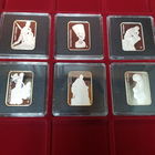 355. Мир скульптуры. Комплект 6*20 руб. Амур и Психея, Царица Нефертити, Экстаз святой Тэрэзы, Мыслитель, Вольтер, Палеолитическая Венера. + 4 оригинальных футляра.