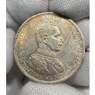 С рубля без мц! 5 марок 1914 мундир Пруссия круп. серебро золотистая