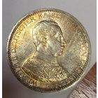 С рубля без мц! 5 марок 1914 мундир Пруссия круп. серебро золотистая