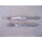 Набор: столовый нож и вилка. СССР, начало 50-х годов прошлого столетия.