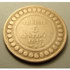 Тунис. "Французский протекторат" 5 сантимов 1912 год KM#235 Нечастая!!!
