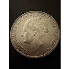 2 1/2 гульдена 1930 г.  Королева Вильгельмина.  Кюрасао. Нидерланды.   СЕРЕБРО.