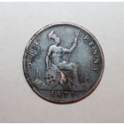 Великобритания 1пенни 1879г. VG.