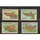 Сьерра-Леоне-1988(Мих.1081-1084) , **  ,  Морская фауна, Рыбы(полная серия)