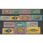 Бурунди. Рыбы. 1967г. 14 марок.