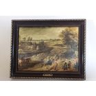 Картина шелкография винтаж Европа