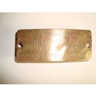 Бирка, табличка, шильда.                            (5138)