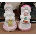 Игрушки Дед Мороз и Снегурочка, пенопласт. СССР