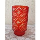 Ваза Снежная Дорога 19 см, стекло. СССР