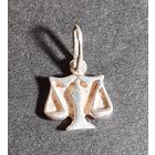 Кулон привеска знак зодиака Весы серебро 875 СССР ЗВЕЗДА лот#4, С РУБЛЯ! МНОГО ЛОТОВ С РУБЛЯ БЕЗ МЦ!