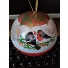 Шар Снегири ёлочный сувенирный 10,5 см жесть шкатулка Новогодняя коллекция