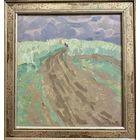 Кубарев В.Г. "Перед дождём", 1978г. Картон, масло. Размер 40х38 см.