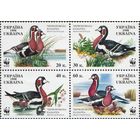 Украина 1998. WWF Птицы Утки 4 марки (128)