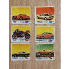 Вкладыши от жвачки Ото Мото, OtoMoto, Oto Moto - Лот 7 шт. авто auto