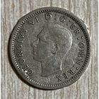 Монета Великобритания 3 пенса 1939 год. Георг VI. Серебро