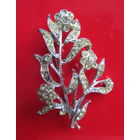 Брошь "Букет", чешское стекло. Ретро времён СССР