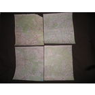 Карты (39х34 см) Слоним,Городок,Столбцы,Камень Каширский.70-е г.