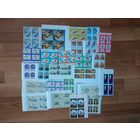 Квартблоки(25) чистых марок СССР с цветными типографскими метками на полях и номерами