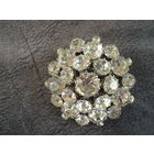 Брошь "Прозрачный цветок" Яблонекс  Чехословакия в отличном состоянии. Винтаж.