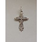 "Крест с фианитами"серебро, 925 зубр!