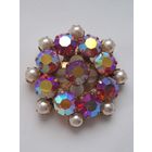 Брошь. Сияющие кристаллы. 70-е годы, Душанбе (клеймо на игле)