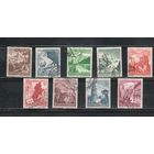 Германия(Рейх)-1938,(Мих.675-683) гаш., Зимняя помощь, Цветы(полная серия)