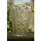 Ваза хрустальная   ( высота 18 см , диаметр 13 см )   ЦЕЛАЯ