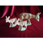 Статуэткаи фарфоровые семья Оленей, Артель. СССР