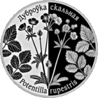Торги. Дуброўка скальная . Лапчатка скальная . медно-никель , 1 рубль , 2017 год . Тираж 2000 штук . Редкость .