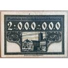 Германия 2 миллиона марок 1923 г Карлсруэ (Karlsruhe) XF, В/З