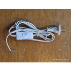 Шнур для бра с выключателем ШВВП 2х0,75-1,7м белый