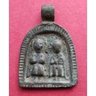 Косма и Дамиан, 14-15 века, средневековье. Медный сплав. Оригинал.