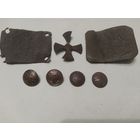 Пряжки, крест ополченца, пуговицы. ПМВ РИА.