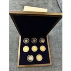 Набор. Комплект памятных монет серии "Мая краіна - Беларусь" в капсулах, выпущенные в обращение Национальным банком Республики Беларусь улучшенного качества в банковском футляре.