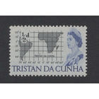 Тристан да Кунья /Tristan da Cunha 1965** Карта География Елизавета II