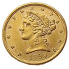 5 долларов США 1899г.