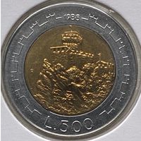 Сан-Марино 500 лир 1988 г. В холдере