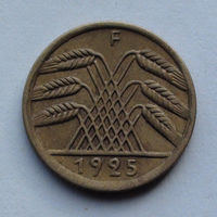 Германия - Веймарская республика 5 рейхсфеннигов. 1925. F