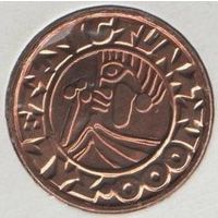 Город Сигтуна. Швеция. XI век Сигтуна. Пеннинг. 1961. Локальная валюта. В холдере.