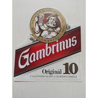 Пивная этикетка Чехия