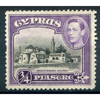 Британские колонии - Кипр - 1938/51г. - ландшафты, архитектура, король Георг VI, 3/4 Pia - 1 марка - чистая, без клея [Mi 139]. #4-B6-112-A-2