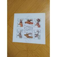 Болгария блок 1987г. Олени