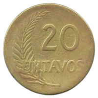 ПЕРУАНСКАЯ РЕСПУБЛИКА. 20 СЕНТАВО 1943