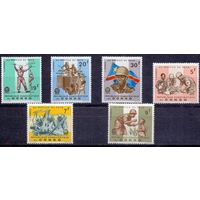 Конго 1966 год. Развертывание армии на службе страны. Солдат. Красный крест. Флаг.   серия MNH