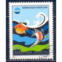 Венгрия 1975. Mi 3070 Охрана окружающей среды. Рыбы. Фауна /К-1-2