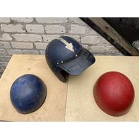 Две МОРГУНОВКИ (остатки)ретро головных уборов и Шлем мотоциклистов